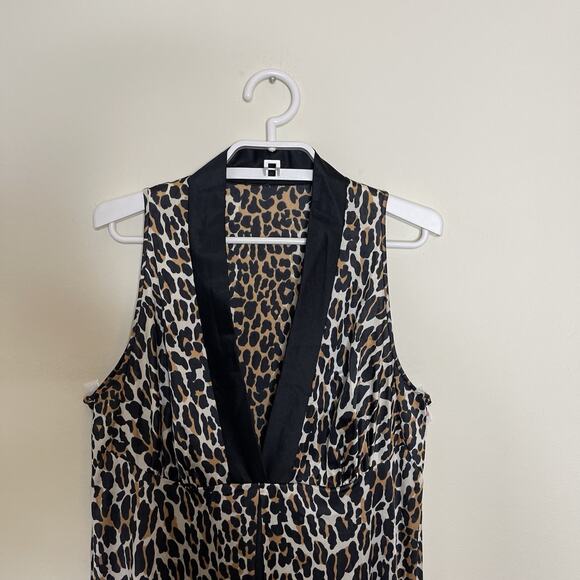 Vtg VANITY FAIR Animal Leopard Print Full Length Nightgown Nylon 60s 70s Sz 34 - Picture 2 of 7